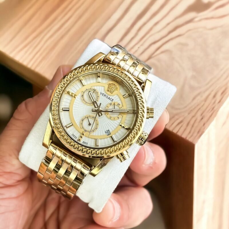 Versace bi-compax chronograph Gold