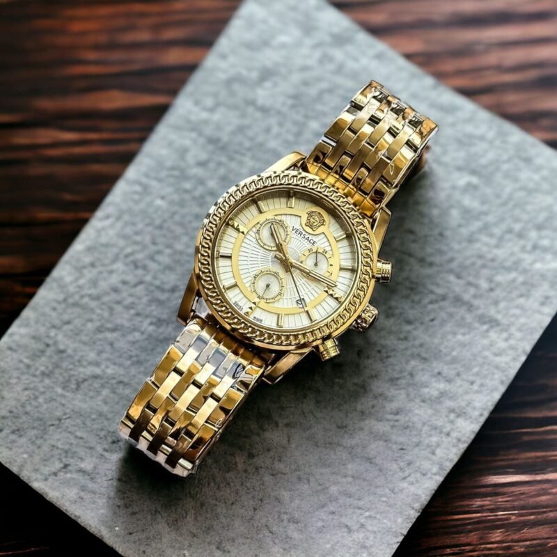 Versace bi-compax chronograph Gold