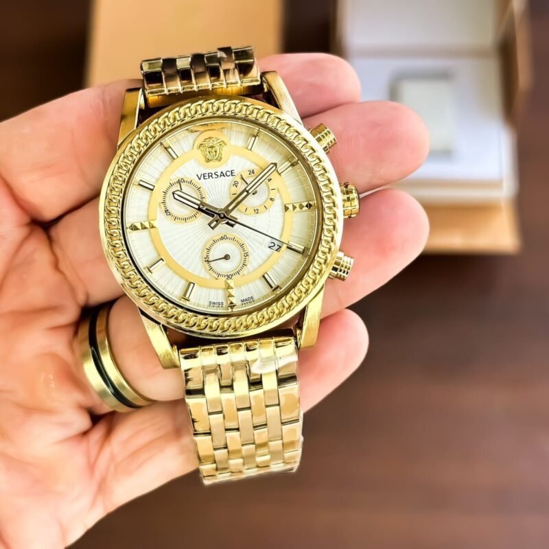 Versace bi-compax chronograph Gold