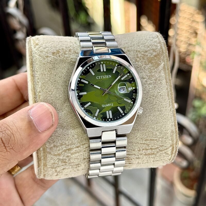 CITIZEN SILVER GREEN TSUYOSA