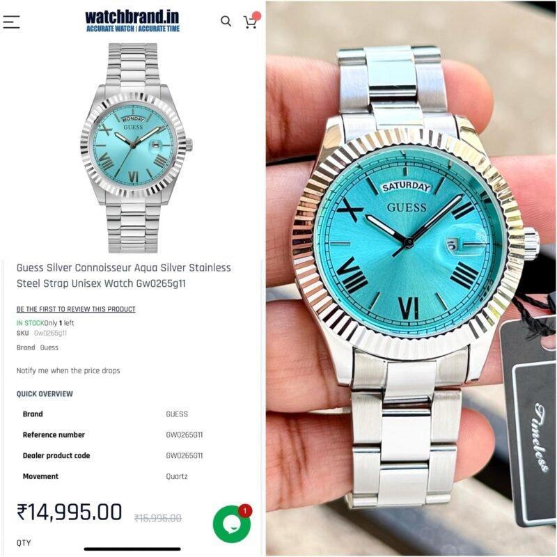 GUESS CONNOISSEUR AQUA ORIGINAL