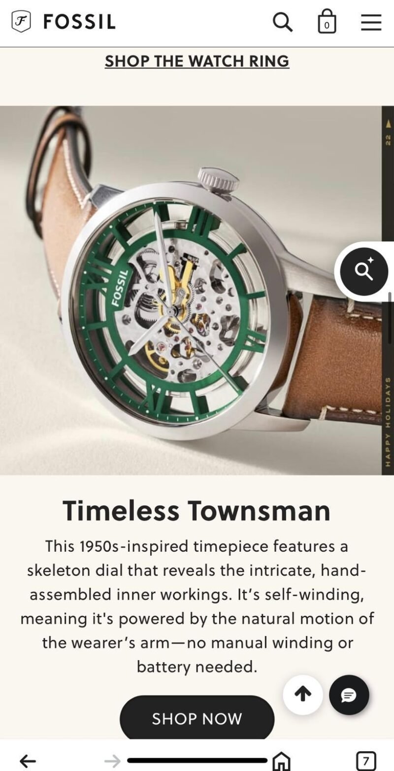 FOSSIL 7A ORIGINAL AUTOMATIC