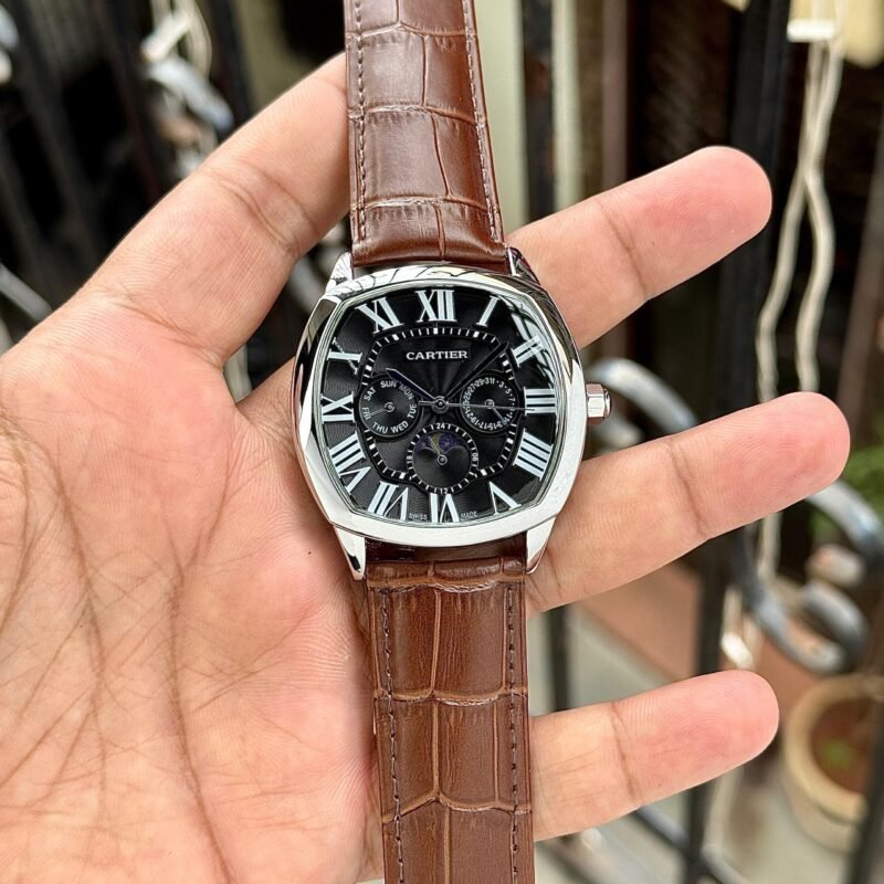 CARTIER DRIVE MOON ROMAN DIAL BLACK