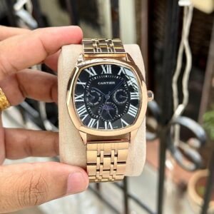 CARTIER SANTOS DE BLACK DIAL ROSEGOLD
