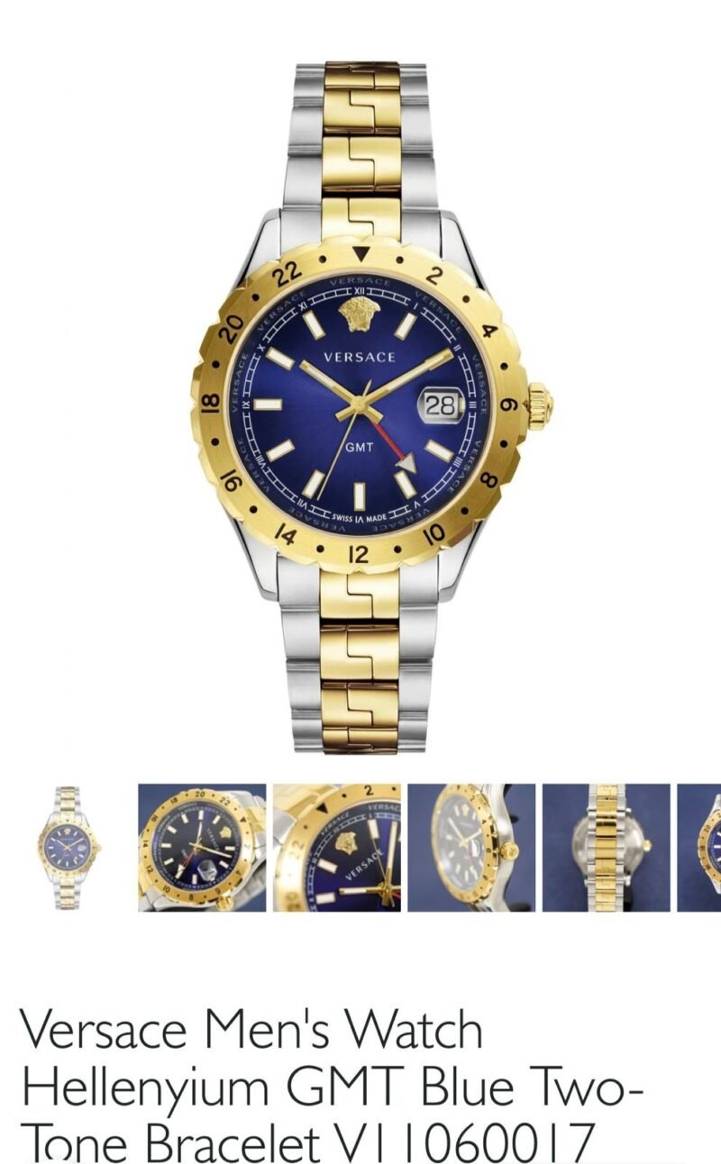 VERSACE HELLENYIUM GMT TWO-TONE BLUE