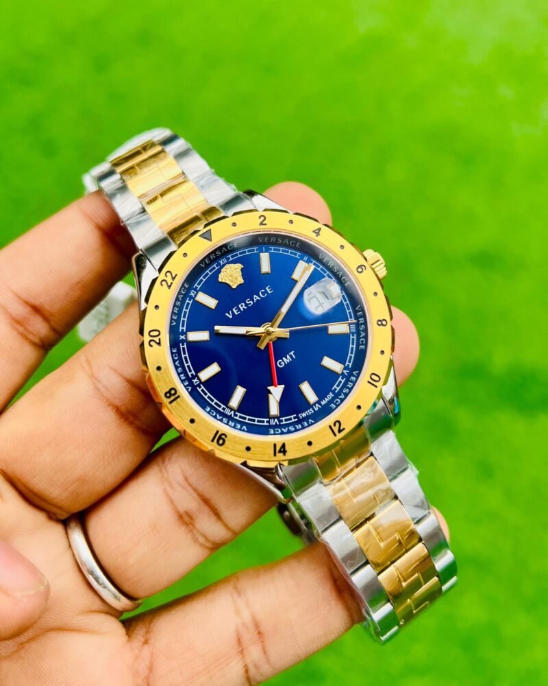 VERSACE HELLENYIUM GMT TWO-TONE BLUE