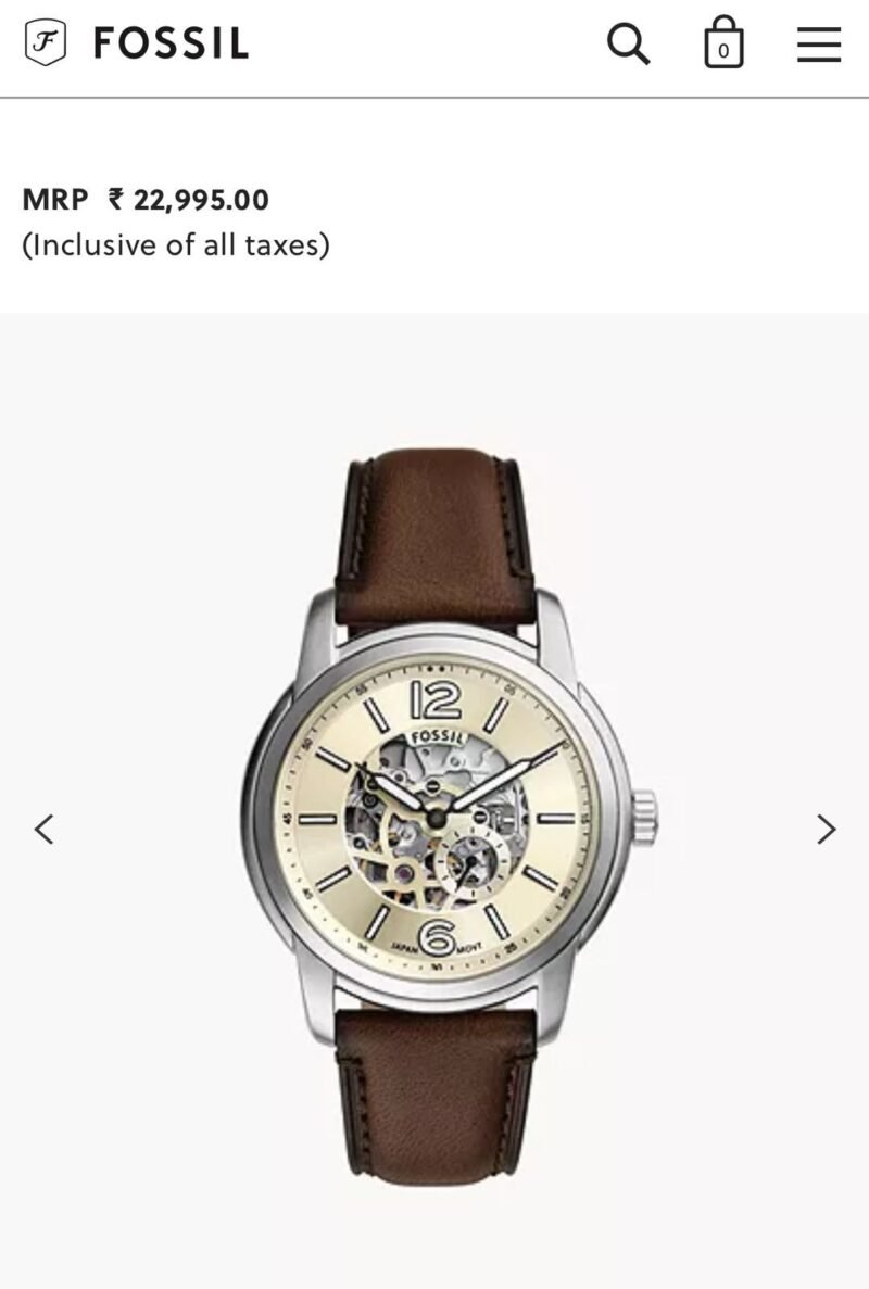 FOSSIL 7AAA PREMIUM SILVER CASE AUTOMATIC