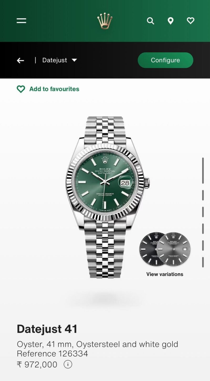 ROLEX OYSTER PERPETUAL DATEJUST 7AA PREMIUM