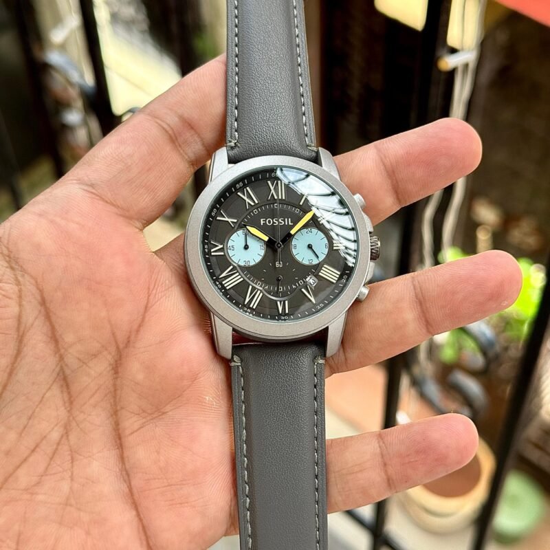 FOSSIL FS5183I GREY LEATHER CHRONOGRAPH