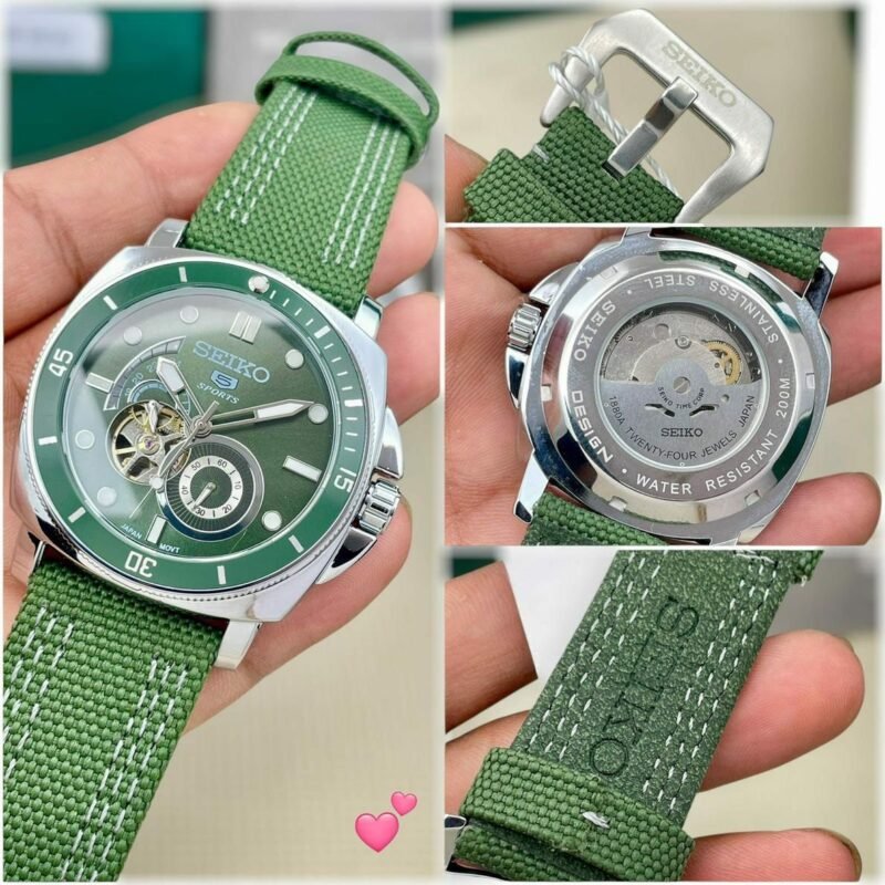 SEIKO 5 SPORTS AUTOMATIC OPEN HEART DIAL
