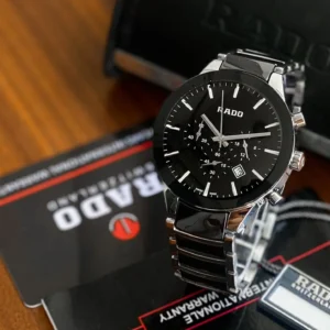 RADO 7AAA QUARTZ MOVEMENT BLACK DIAL