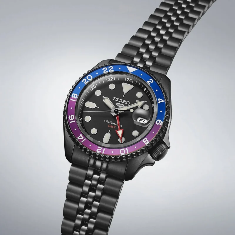 SEIKO GMT 5 SPORTS AUTOMATIC BLACK DIAL