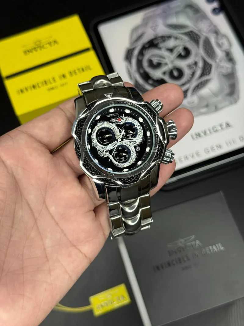 INVICTA VENOM DRAGON CHRONOGRAPH SILVER DIAL