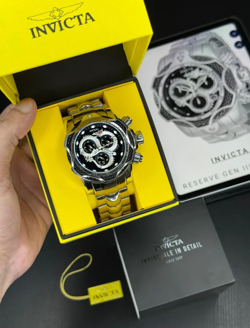 INVICTA VENOM DRAGON CHRONOGRAPH SILVER DIAL
