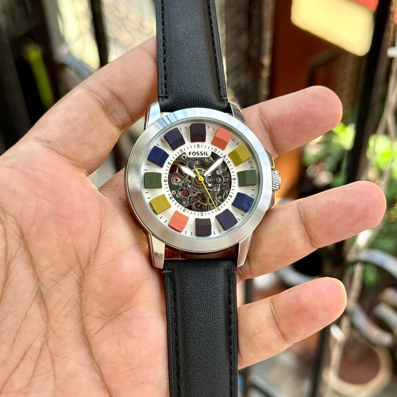 FOSSIL MULTICOLOUR SKELETON DIAL GRANT AUTOMATIC