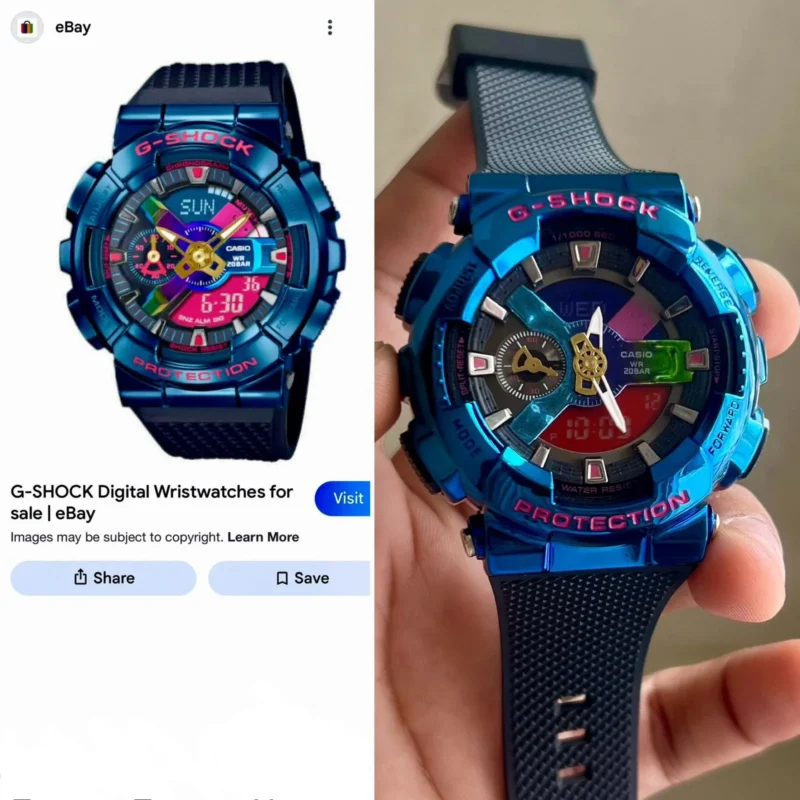 G SHOCK GM-110-MF-1A STAINLESS STEEL BLACK BEZEL