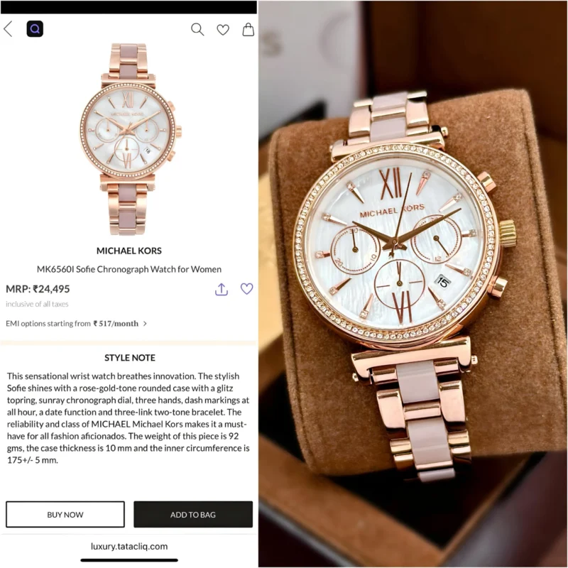 MICHAEL KORS SOFIE 7AA PREMIUM ROSEGOLD