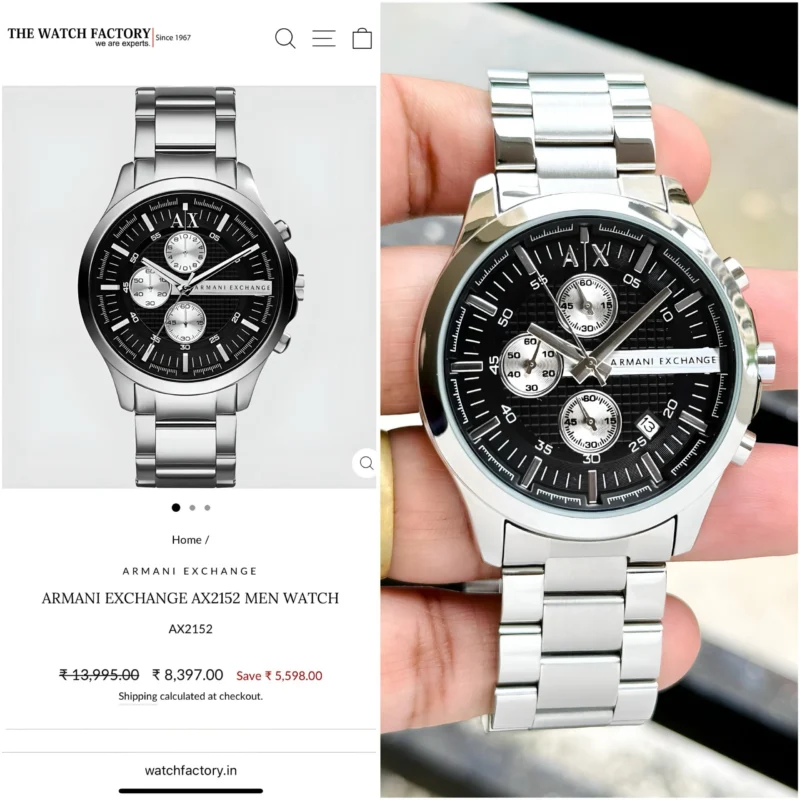 ARMANI EXCHANGE AX2152 STAINLESS STEEL CHRONOGRAPH