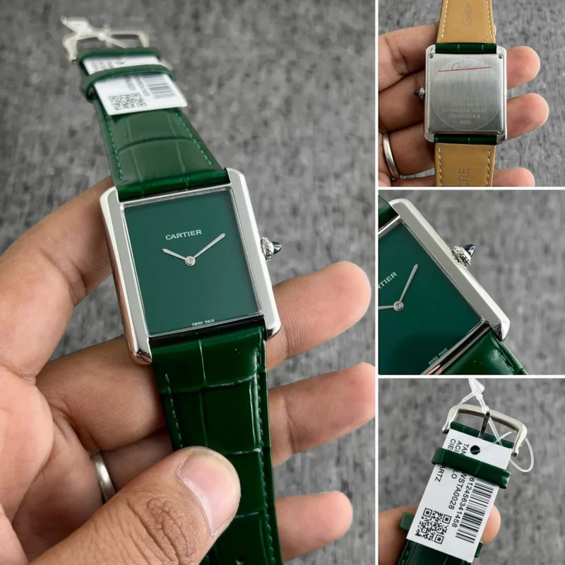 CARTIER TANK SILVER GREEN 7AAA PREMIUM