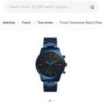 FOSSIL BLACK SATIN DIAL CHRONOGRAPH MOVEMENT