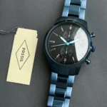 FOSSIL BLACK SATIN DIAL CHRONOGRAPH MOVEMENT