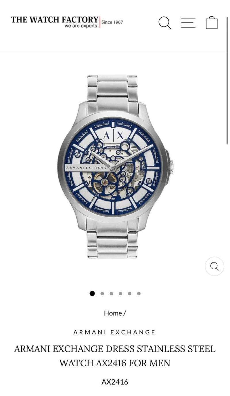 ARMANI EXCHANGE PREMIUM 7AAA ORIGINAL AUTOMATIC