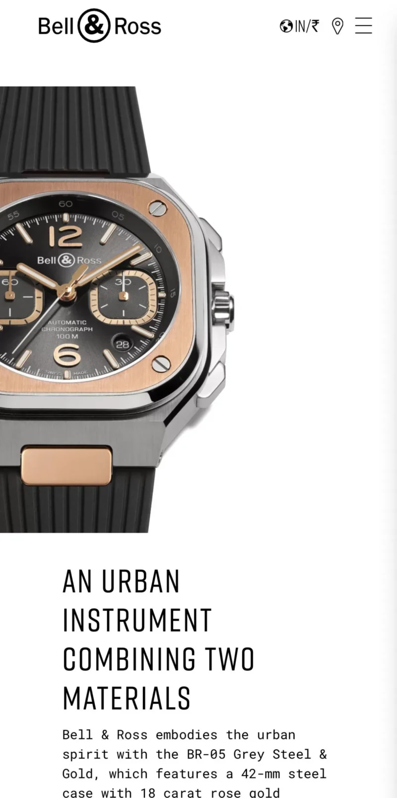 BELL & ROSS BR-05 URBAN CHRONOGRAPH 10AA PREMIUM