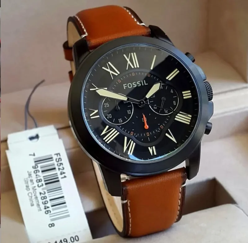 FOSSIL STAINLESS STEEL 7AAA PREMIUM BLACK