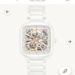 RADO AUTOMATIC OPEN HEART WHITE CERAMIC