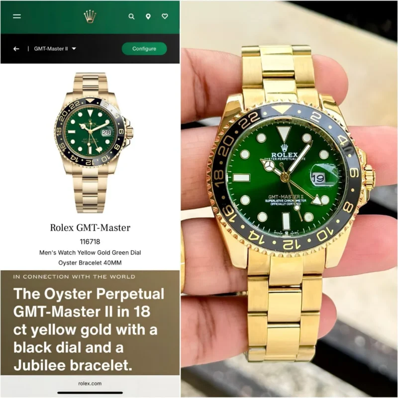 ROLEX GMT MASTER 2 7AA PREMIUM GREEN DIAL