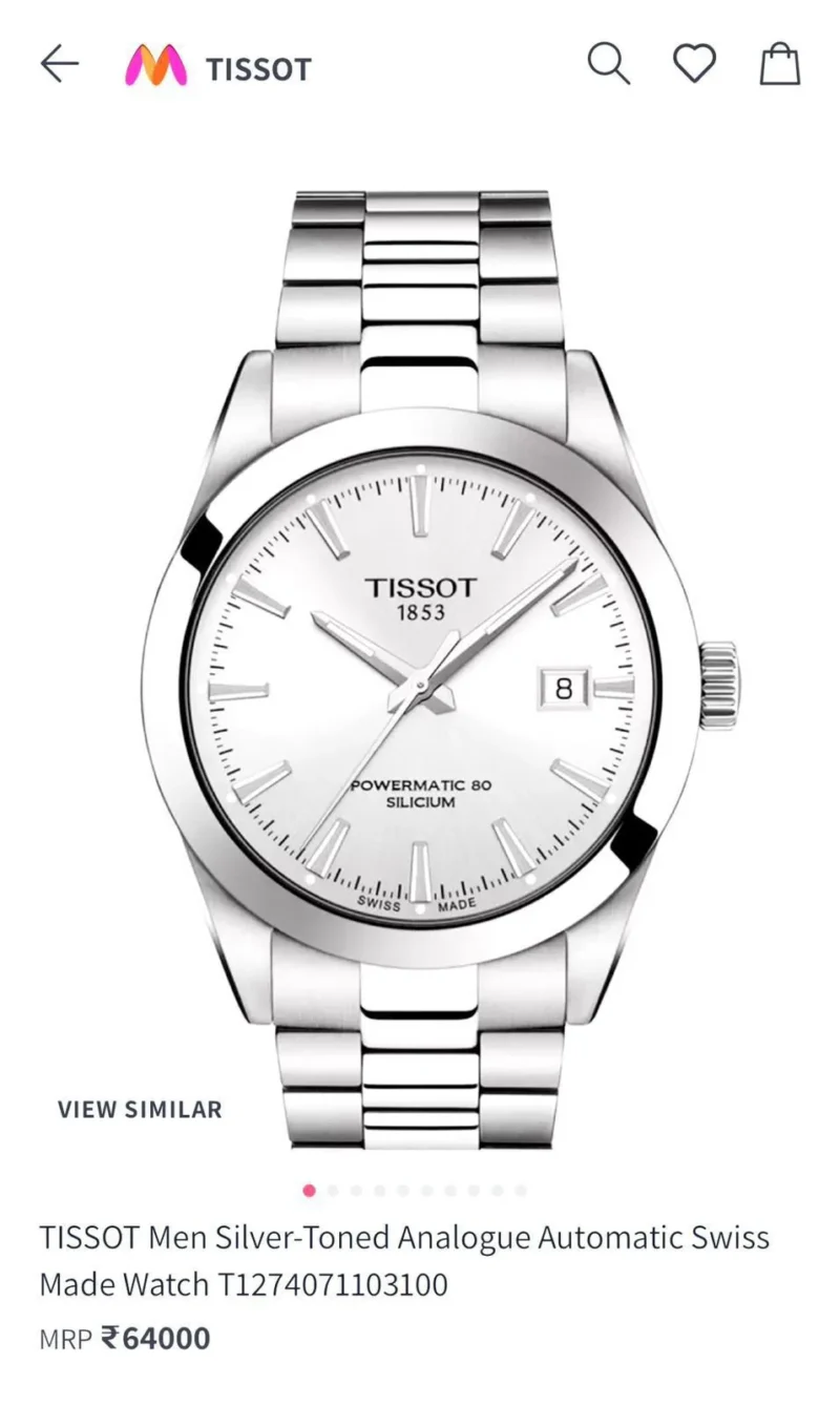 TISSOT T-CLASSIC STAINLESS STEEL POWERMATIC 80 AUTOMATIC
