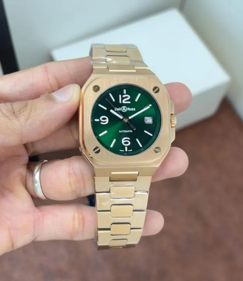 BELL & ROSS 10AA PREMIUM GREEN & ROSEGOLD