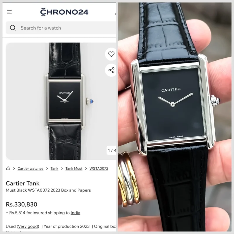 CARTIER TANK LOUIS WSTA0072 7AA PREMIUM BLACK DIAL