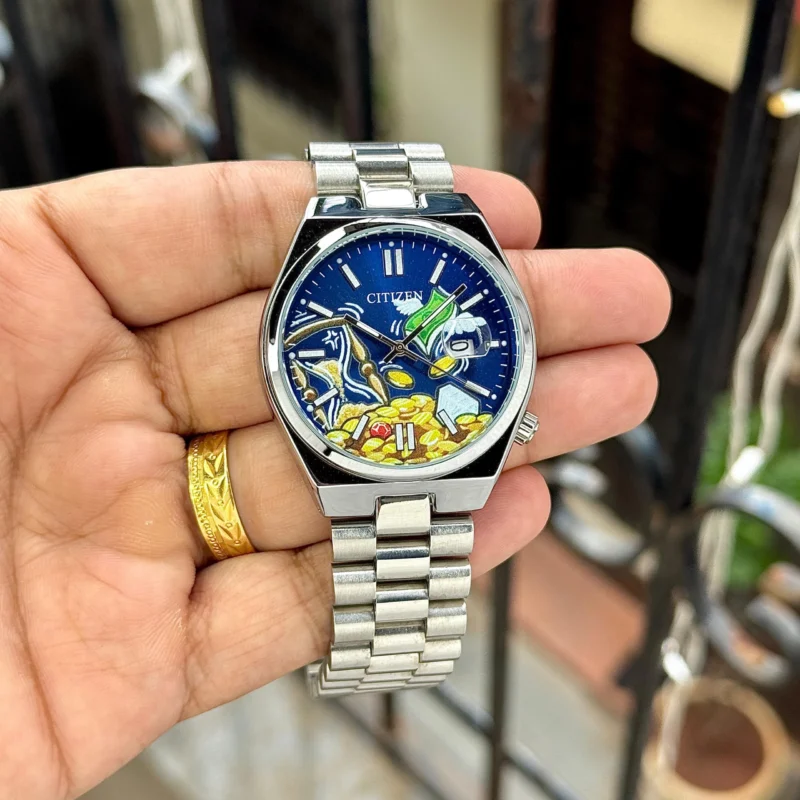 CITIZEN TIME IS MONEY STAINLESS STEEL ARTISTIC DIAL