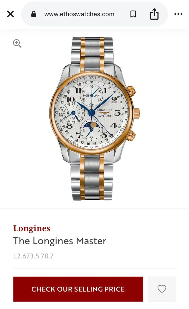 LONGINES MASTER MOONFACE 7AA PREMIUM AUTOMATIC