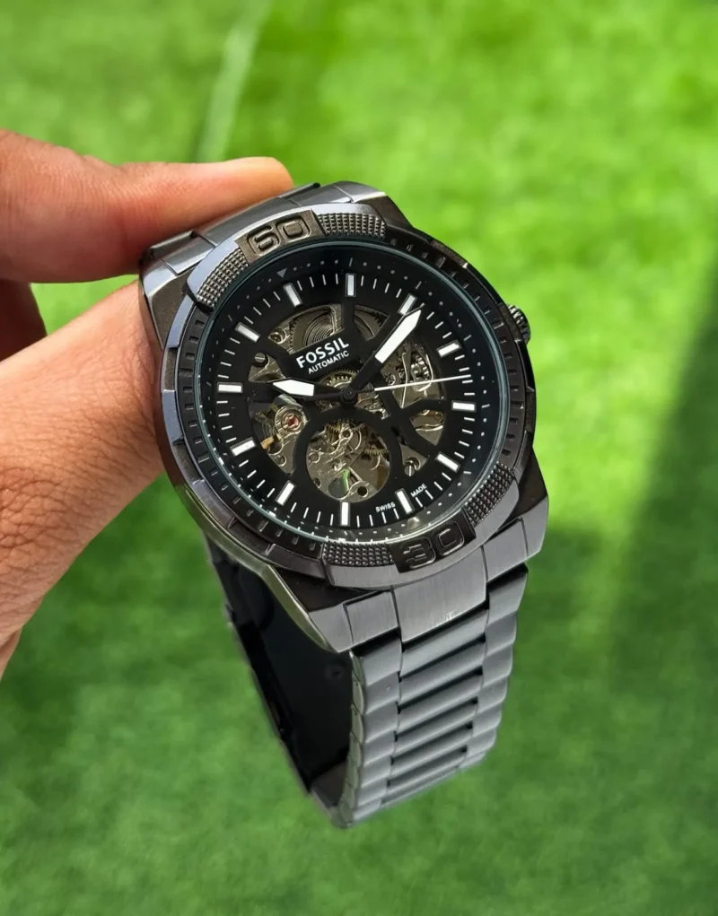 FOSSIL BLACK STAINLESS STEEL 7AAA PREMIUM AUTOMATIC