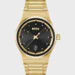 HUGO BOSS AUTHENTIC STAINLESS STEEL BLACK DIAL