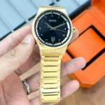 HUGO BOSS AUTHENTIC STAINLESS STEEL BLACK DIAL