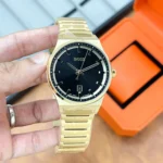 HUGO BOSS AUTHENTIC STAINLESS STEEL BLACK DIAL