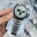 LONGINES CONQUEST CHRONOGRAPH AUTOMATIC WHITE & GREEN DIAL