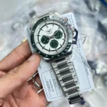 LONGINES CONQUEST CHRONOGRAPH AUTOMATIC WHITE & GREEN DIAL