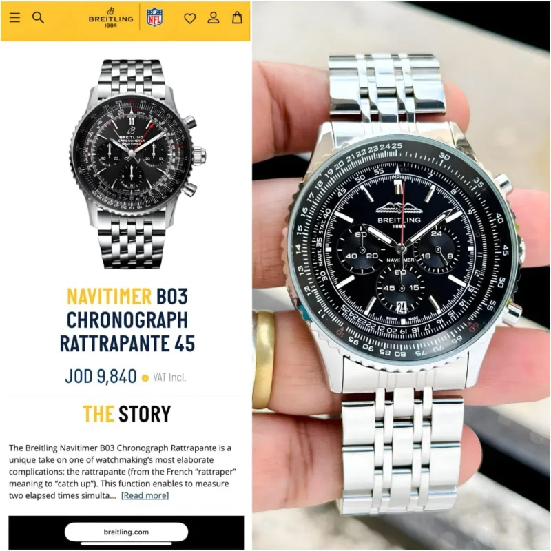 BREITLING NAVITIGER CHRONOGRAPH 7AA PREMIUM BLACK DIAL