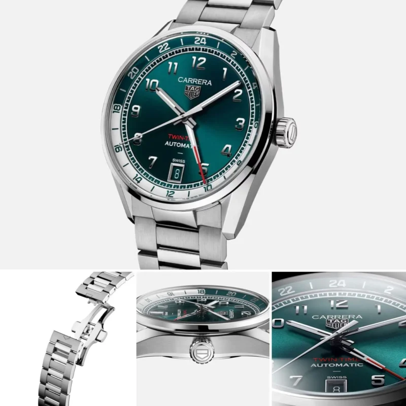 TAG HEUER CARRERA BRUSHED SUNRARY GREEN AUTOMATIC