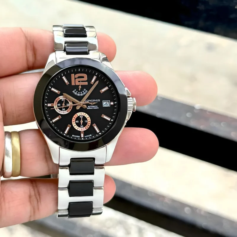 LONGINES CONQUEST CHRONOGRAPH 7AA PREMIUM BLACK DIAL
