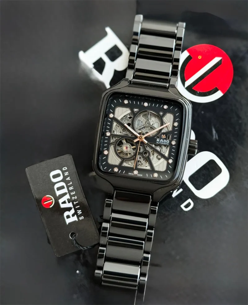 RADO AUTOMATIC OPEN HEART BLACK CERAMIC