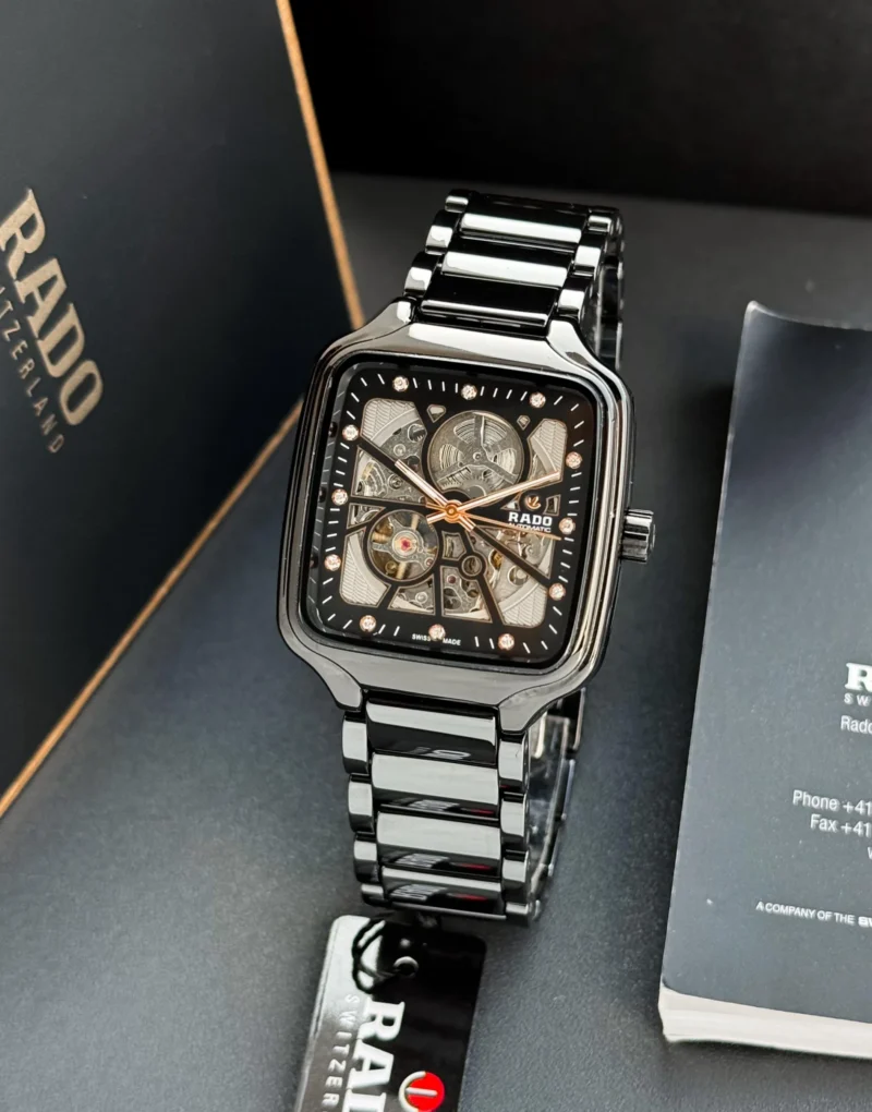 RADO AUTOMATIC OPEN HEART BLACK CERAMIC