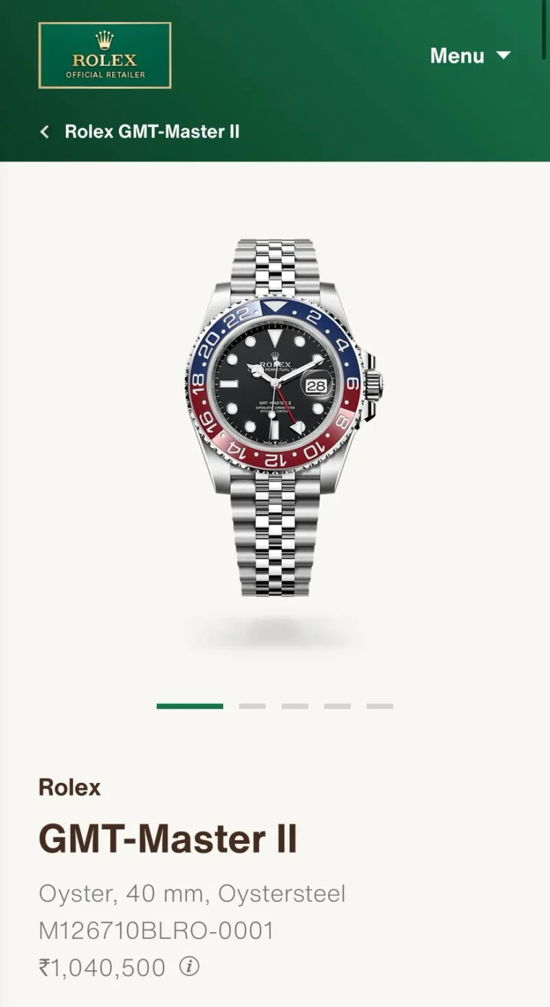 ROLEX GMT MASTER II 7AAA PREMIUM AUTOMATIC