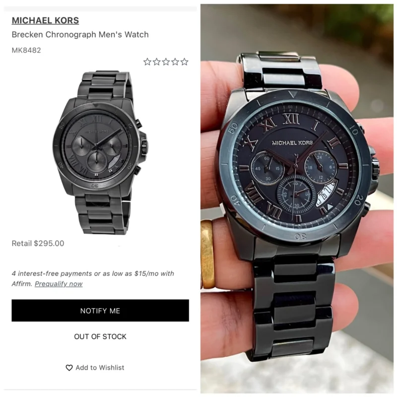 MICHAEL KORS BRECKEN MK8482 7AA PREMIUM BLACK