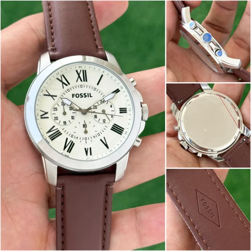FOSSIL STAINLESS STEEL 7AAA PREMIUM WHITE DIAL