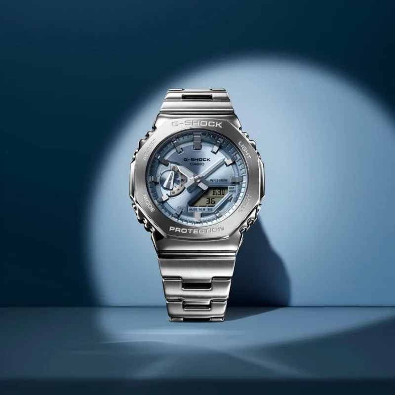 G SHOCK GM2110 UNISEX 7AA PREMIUM SILVER METAL